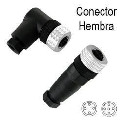 conector hembra para sensor m12 m8 recto codo